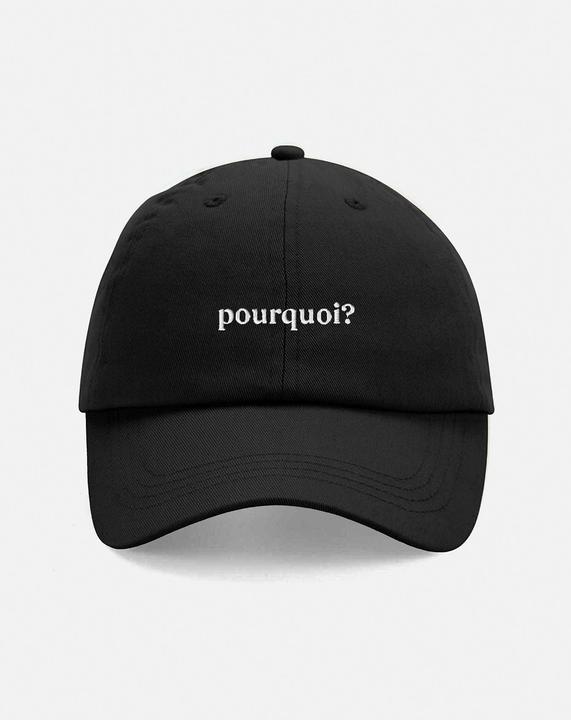 Actual product image Plakativ «Pourquoi?» Cotton Cap Black