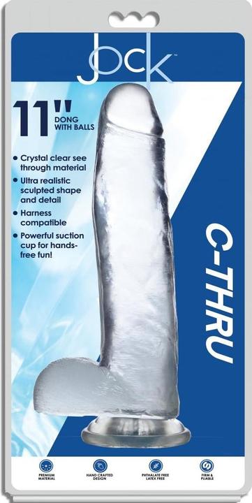 Actual product image Jock CThru Transparenter Dildo 31 cm