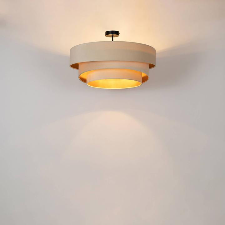 Produktbild Lindby Jusari Deckenlampe aus Textil, weiss (E27)