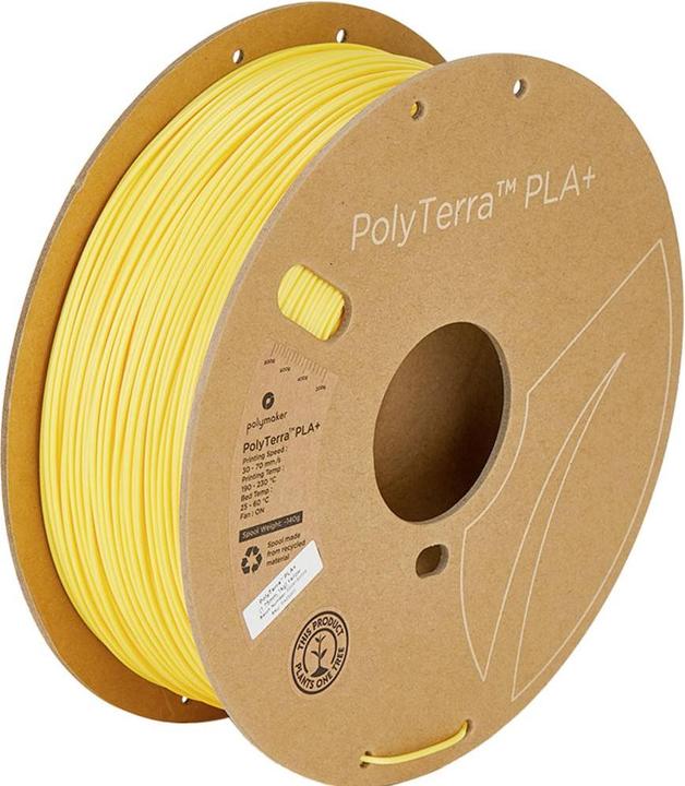 Produktbild Polymaker PolyTerra PLA+ Yellow 1.75mm 1kg (PLA+, 1.75 mm, 1000 g)