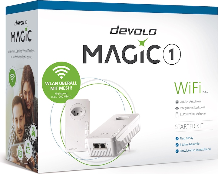 Actual product image Devolo Magic 1 WiFi starter kit 2-1-2 (1200 Mbit/s)