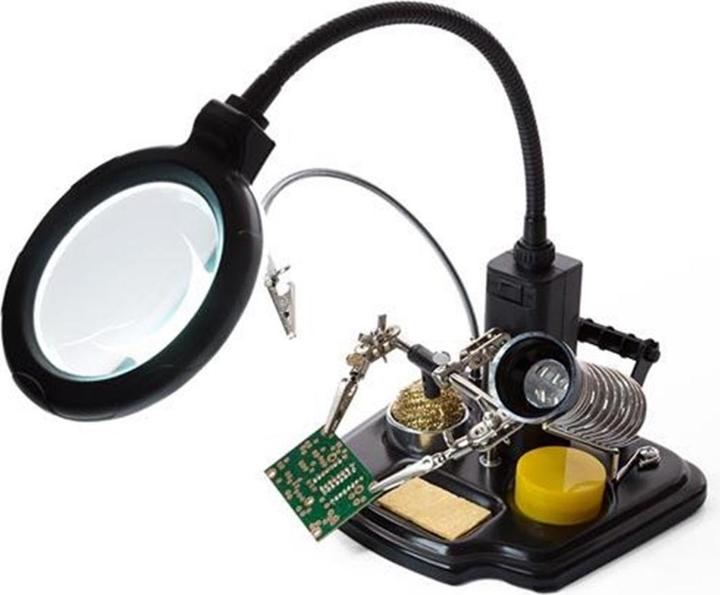 Velleman Soldering aid with magnifying glass (Third hand)