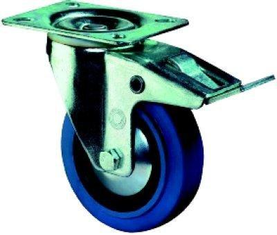 Actual product image BS Rollen Swivel castor Wheel Ø 160 mm Load capacity 300 kg with brake Plastic 138x109mm