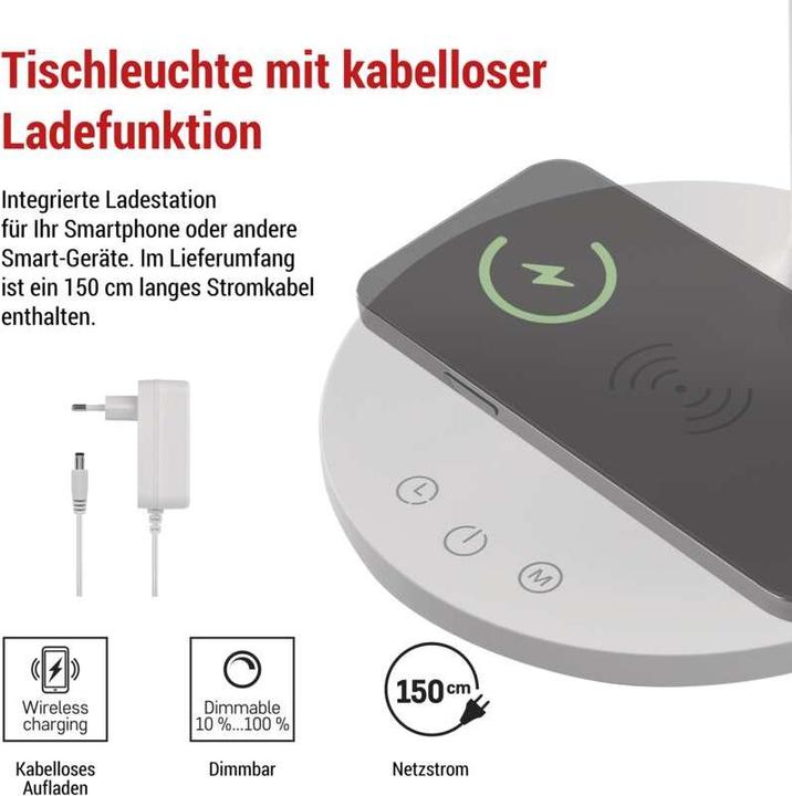 Image du produit Emos Lampe de bureau LED OSCAR, blanche (360 lm)