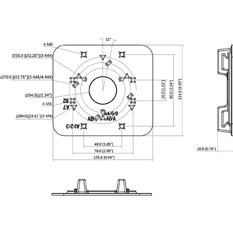 Thumbnail - Dahua PFA152-E-B Masthalterung, schwarz (Montage-Kit), Netzwerkkamera Zubehör