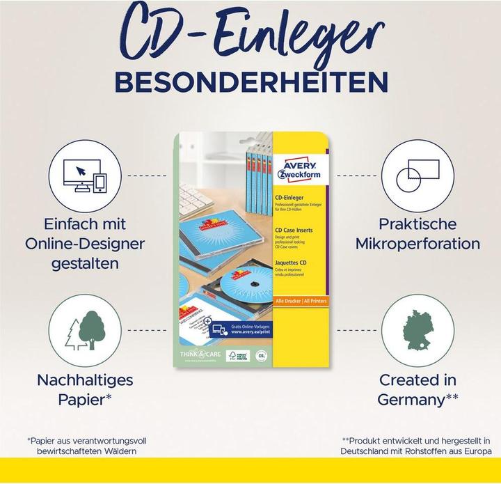 Actual product image Avery CD-Einleger