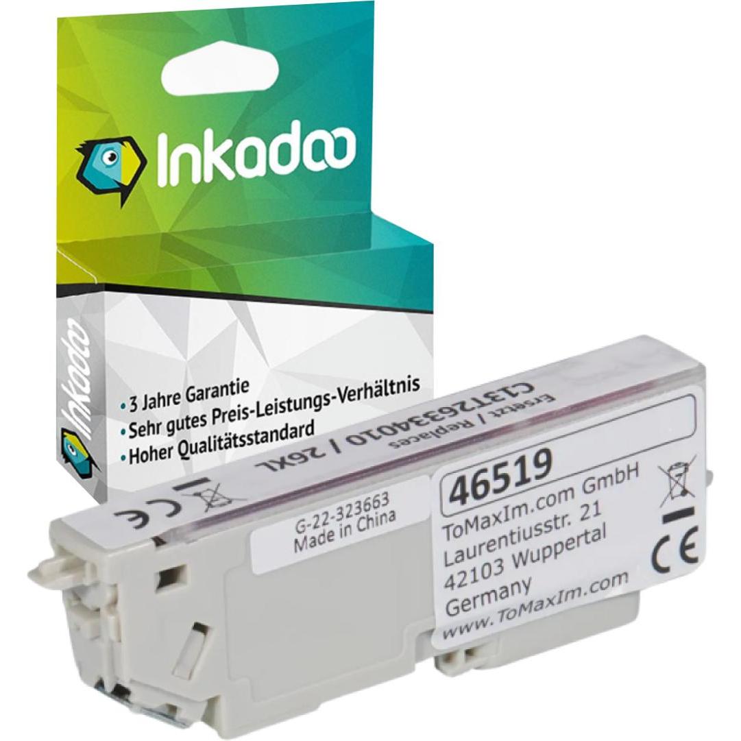 Inkadoo, Druckerpatrone, Druckerpatronen kompatibel zu Epson C13T26334010 / 26XL Tintenpatrone, magenta Magenta (M)