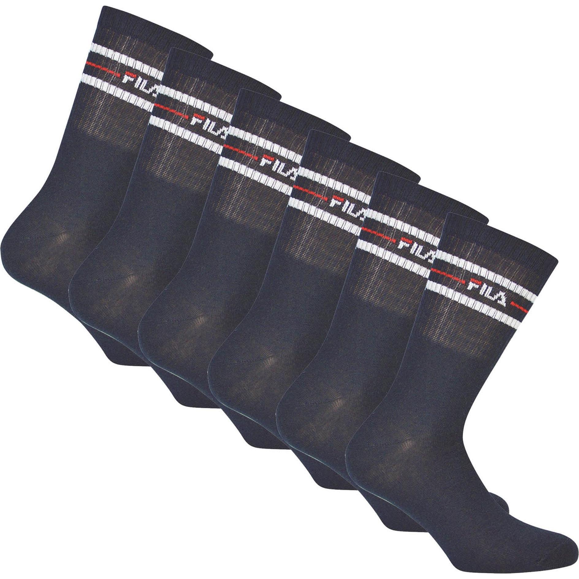 FILA, Herren, Socken, Socken Sportlich Bequem sitzend, Blau, (6er Pack, 43 - 46)