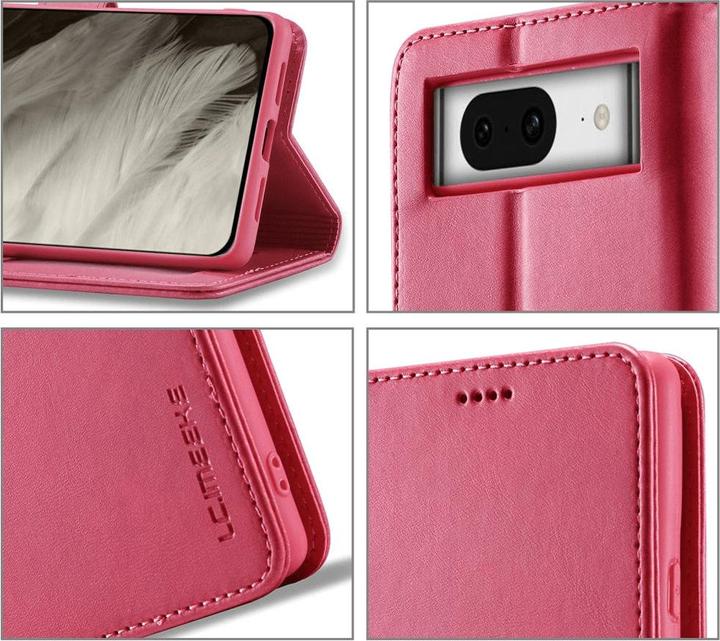 Image du produit LC.Imeeke Google Pixel 8 - Etui en cuir rose (Google Pixel 8)