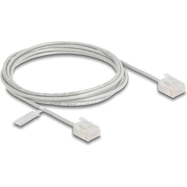 Thumbnail - Delock RJ45 Netzwerkkabel Cat.6 UTP Ultra Slim 2 m grau mit (U/UTP, CAT6, 2 m), Netzwerkkabel