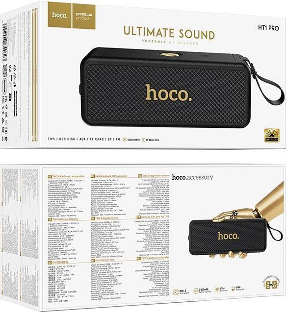 Produktbild Hoco Other Computer Accessory Wireless speaker 2x 8W 4h HT1 Pro black (4 h)
