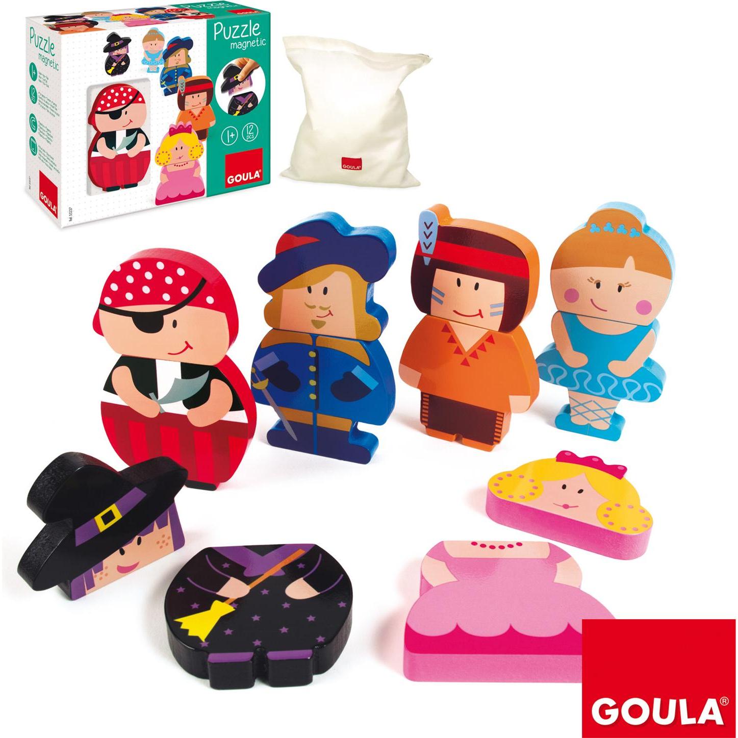 Thumbnail - Goula Magnetisches Puzzle Charaktere (12 Teile)