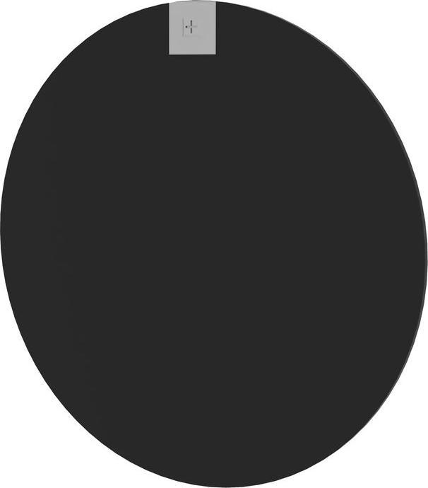 Immagine prodotto Swisshandel24 Specchio da parete, 60x60cm cornice in alluminio, nero rotondo (60 x 60 cm)