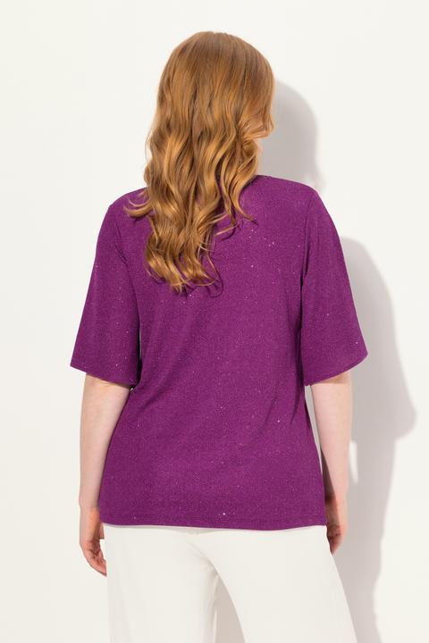Actual product image Ulla Popken Sparkling Layered Short Sleeve Tee (42, 44)