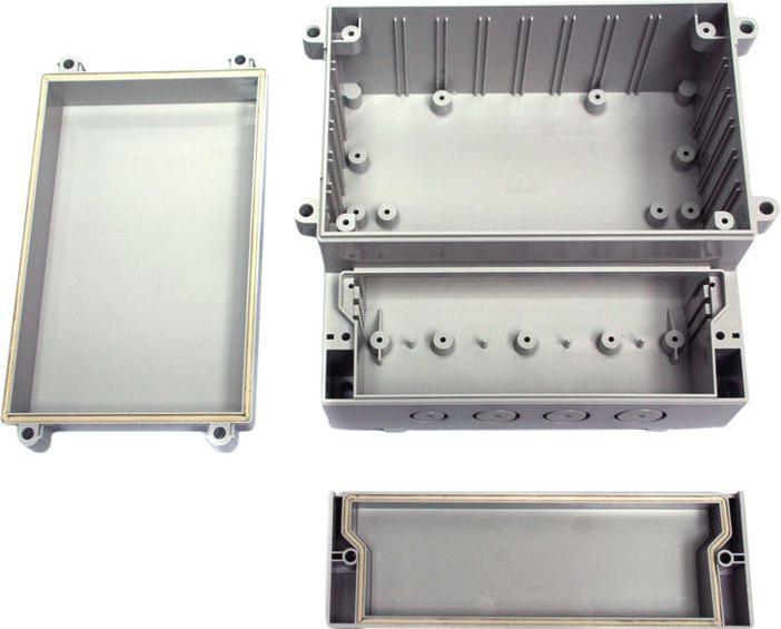 Produktbild RND Components PCB-Gehäuse zur Montage auf DIN-Schiene 296x158x281mm Grau ABS IP65 (Gehäuse)