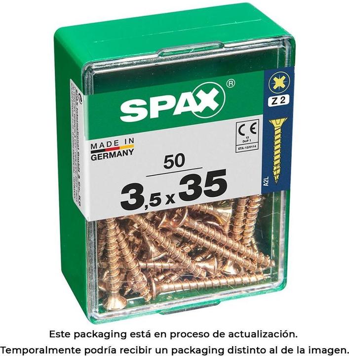 Actual product image Spax CS PZ 3,5X35 YELLOX 50 PCS (50 Screws per piece, 3.5 x 35 mm)