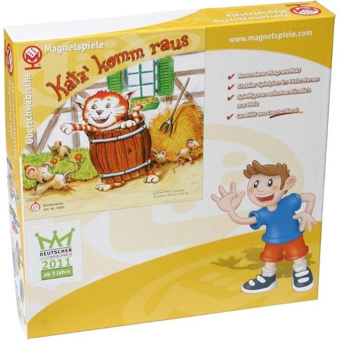 Oberschwäbische Magnetspiele 65085 - Katz' komm raus, Brett-Figurenspiel, 2-4 Spieler, ab 4 Jahren (DE-Ausgabe) (Deutsch...