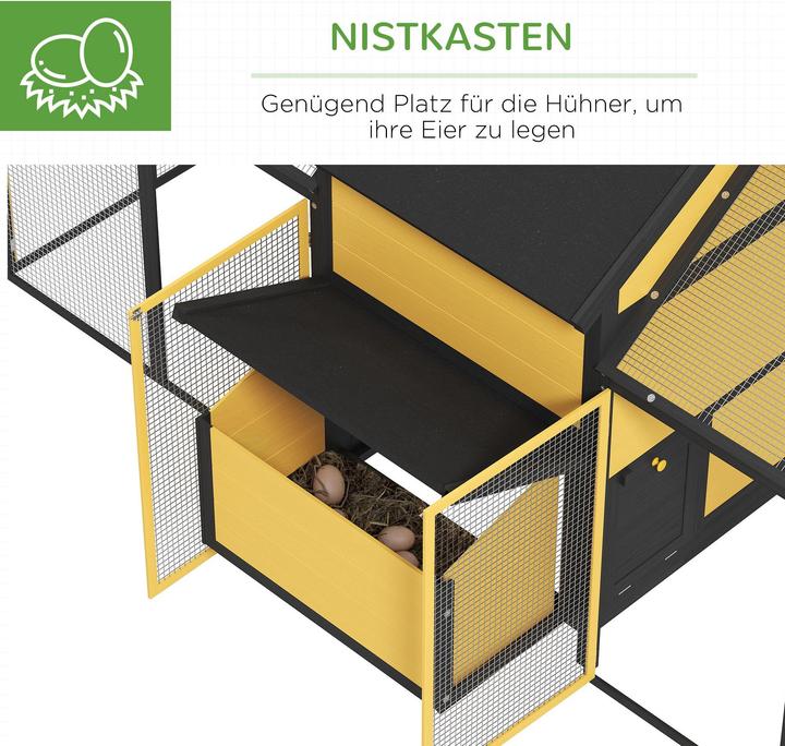 Produktbild PawHut Hühnerstall Tannenholz Gelb