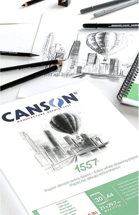 Image du produit Canson 1557 (A4, Blanc, Couverture souple)