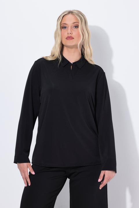 Actual product image Ulla Popken Elastic Hem Long Sleeve Blouse (54)
