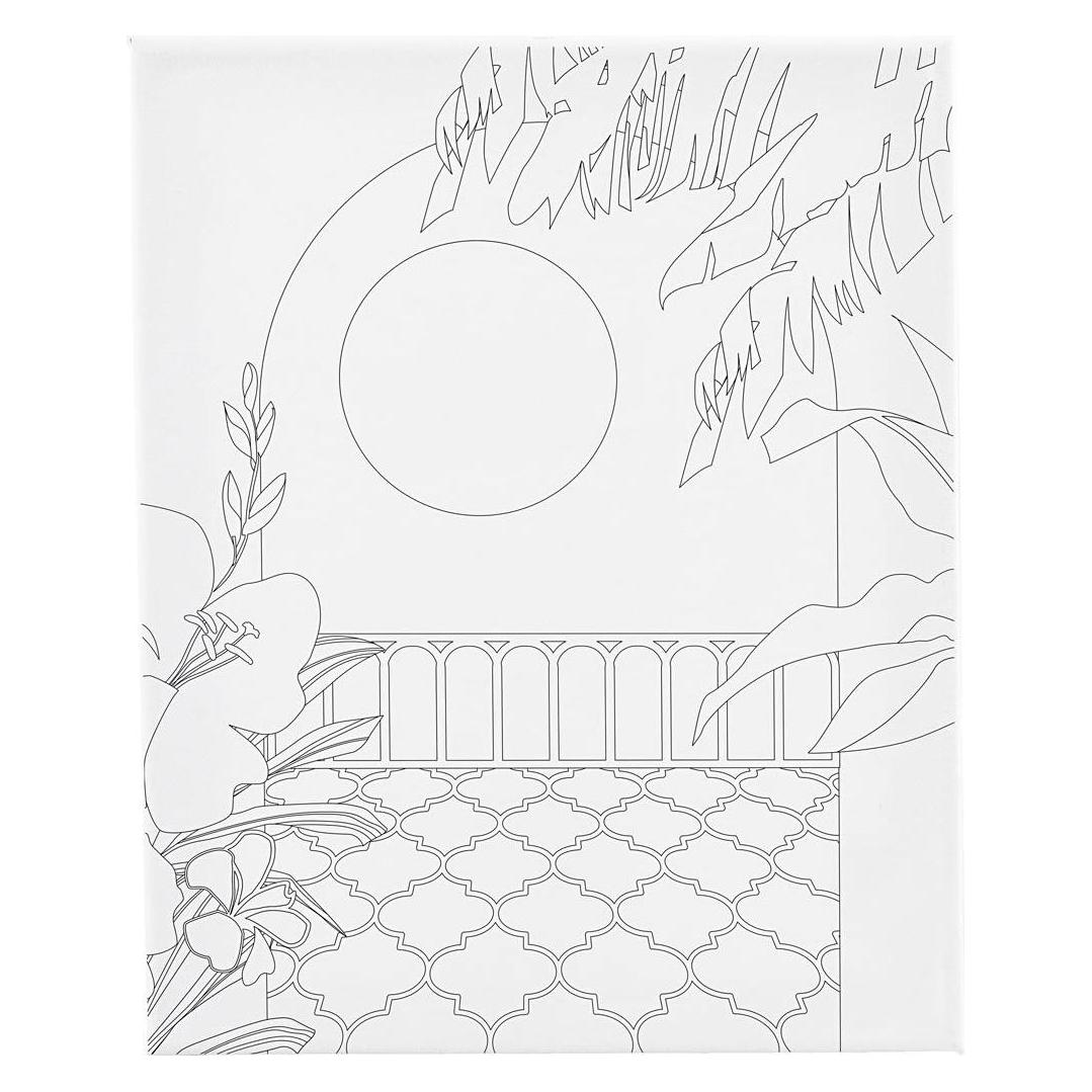 Creativ Company, Wigvormige Frames, Colour-in Canvas (24 X 30 cm)
