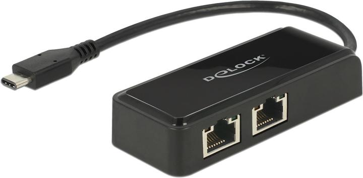 Delock USB3.1 Netzwerkkarte Typ-C - 2x RJ45, 27cm (USB 3.1 Gen 1, USB-C, RJ45 Gigabit Ethernet (2x))