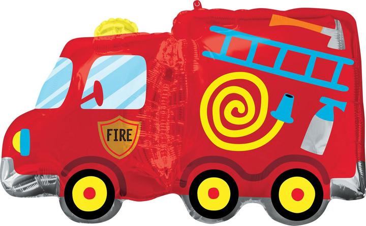 Actual product image Amscan Foil balloon fire truck (1 x)