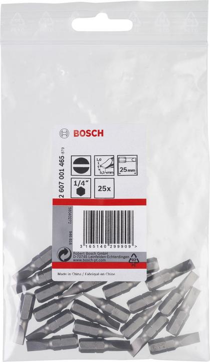 Actual product image Bosch Professional Zubehör Screwdriver bit extra-hard S 1.0 x 5.5, 25 mm, pack of 25 (5.5 mm)