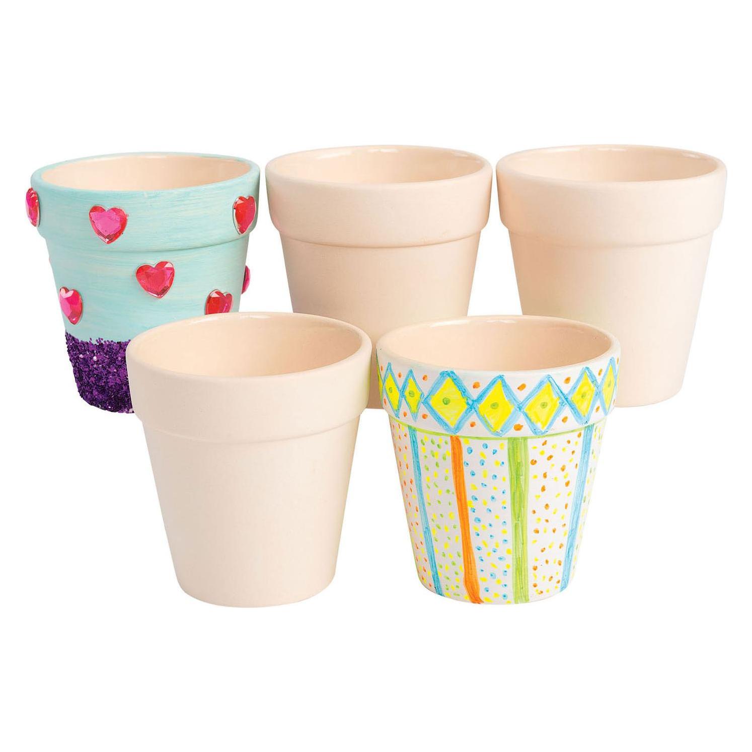 Colorations, Bloempot, Kleuren - Versier Je Eigen Bloempot Van Keramiek. Set Van 12