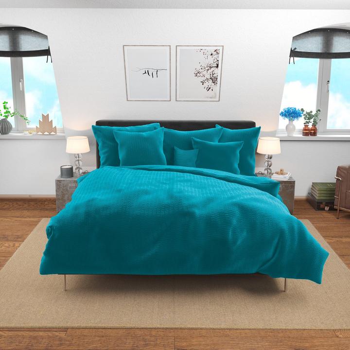 Produktbild Lotus Bettwaren Bettwäsche Satin Seersucker uni (Duvetbezug, 240 x 240 cm)