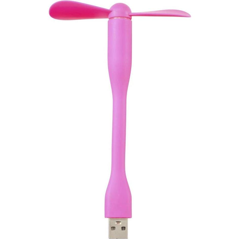 Renkforce RF-USBF-101-PK USB-Ventilator Schwenkbar (B x H x T) 85 x 141 x 21 m, Ventilator, Pink