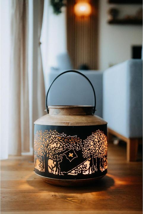Immagine prodotto Kadastar Laterne Bergchilbi 37 cm, Braun/Schwarz