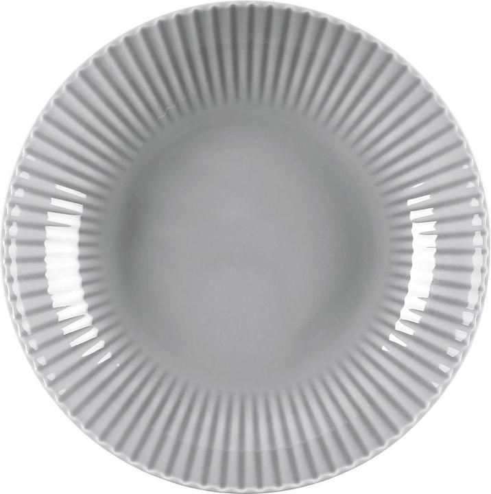 Krautheim & Adelberg Plate deep relief grey 2pcs (2x, 22 cm)