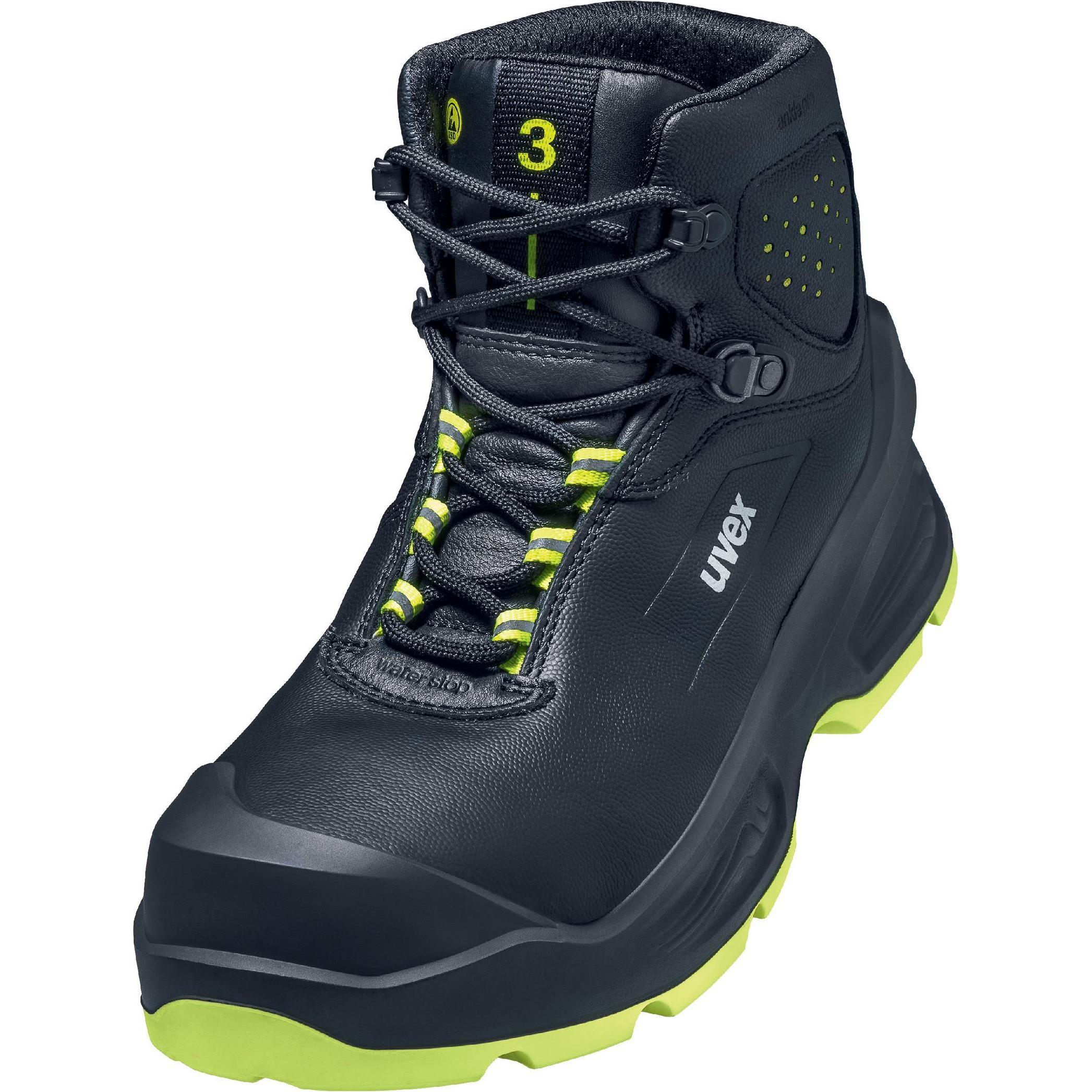 Uvex Safety, Sicherheitsschuhe, 6872352 Sicherheitsstiefel S3 Schuhgrösse (EU): 51 Schwarz, Gelb 1 Paar (S3, 52)