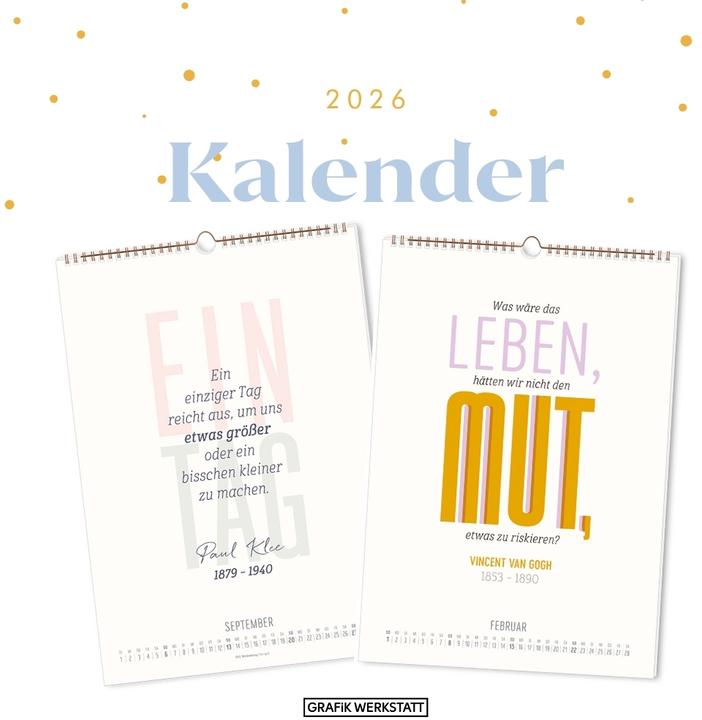 Immagine prodotto Typografie-Kalender 2026 (35 x 50 cm)