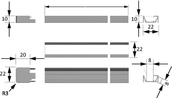 Produktbild Halemeier LED Ein-/Anbauprofile ChannelLine G1 mit Lichtblende