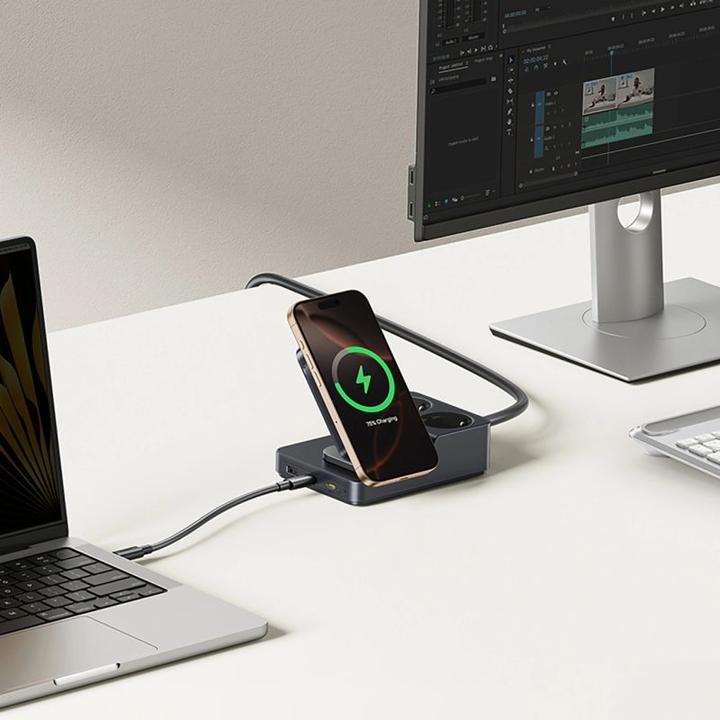 Image du produit Baseus Stacja ładująca NOMOS ND11 67W 6w1 bezprzewodowa z dwoma gniazdami AC - czarna