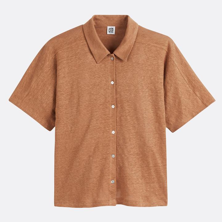 Actual product image La Redoute Collections Kurzärmeliges Poloshirt aus Leinen (S)