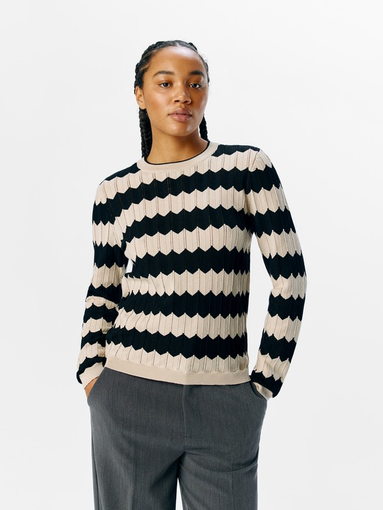 Immagine prodotto Object Gestreifter Strickpullover (L)