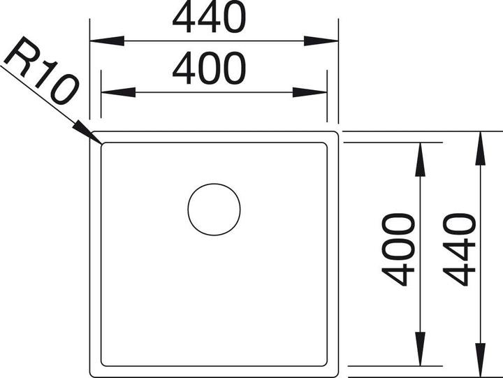 Produktbild Blanco Claron 400-U (Unterbauspüle, 44 cm, 44 cm)