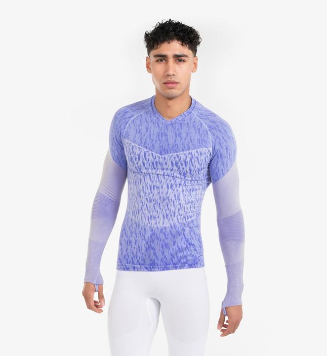 Image du produit Kipsta Maillot de football à manches longues homme/femme - Keepdry gris/violet (XL)