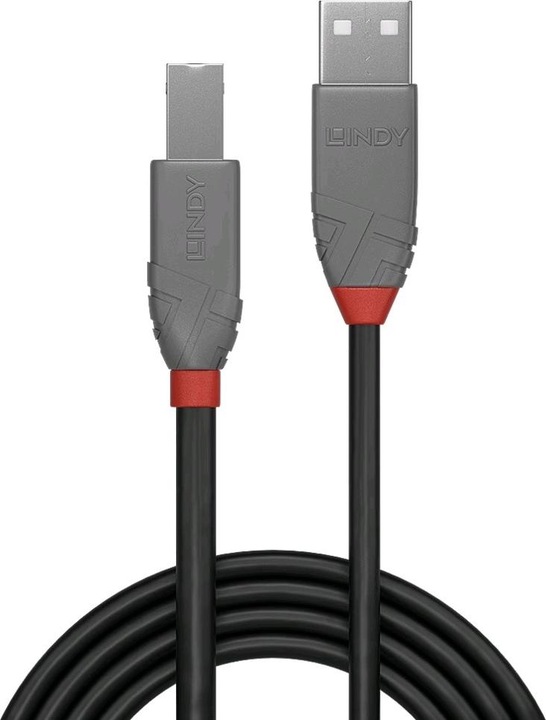 Actual product image Lindy USB/A-USB/B M-M (2 m, USB 2.0)
