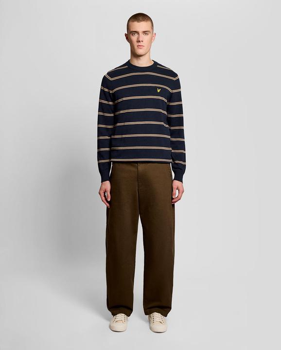 Produktbild Lyle and Scott Gestreifter Baumwollpullover (M)