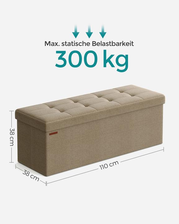 Actual product image Songmics Chest LSF077R01V1 taupe fabric 110.0 cm