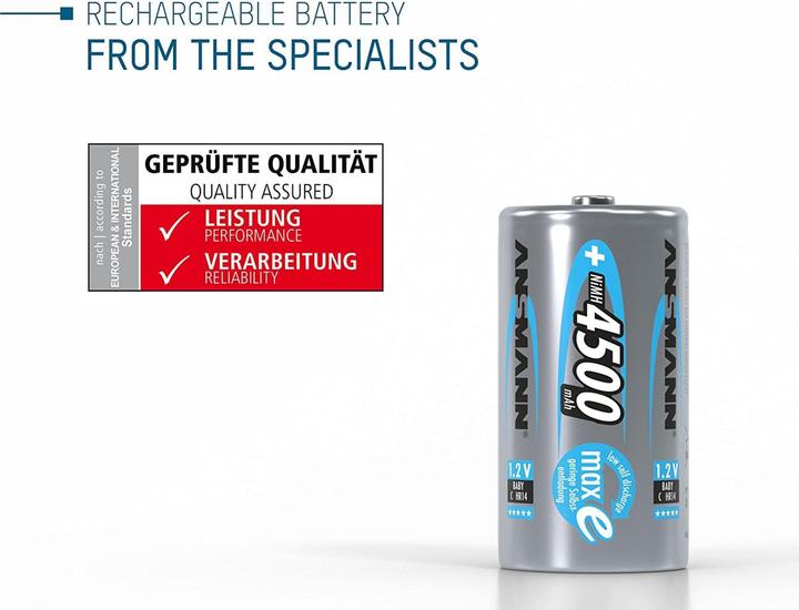 Produktbild Ansmann Baby C (2 Stk., C, 4500 mAh)