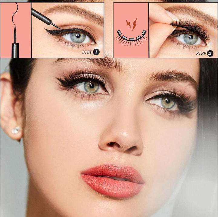 Actual product image KISS Magnetic Eyeliner & Lash Kit - Entice (Artificial eyelashes)
