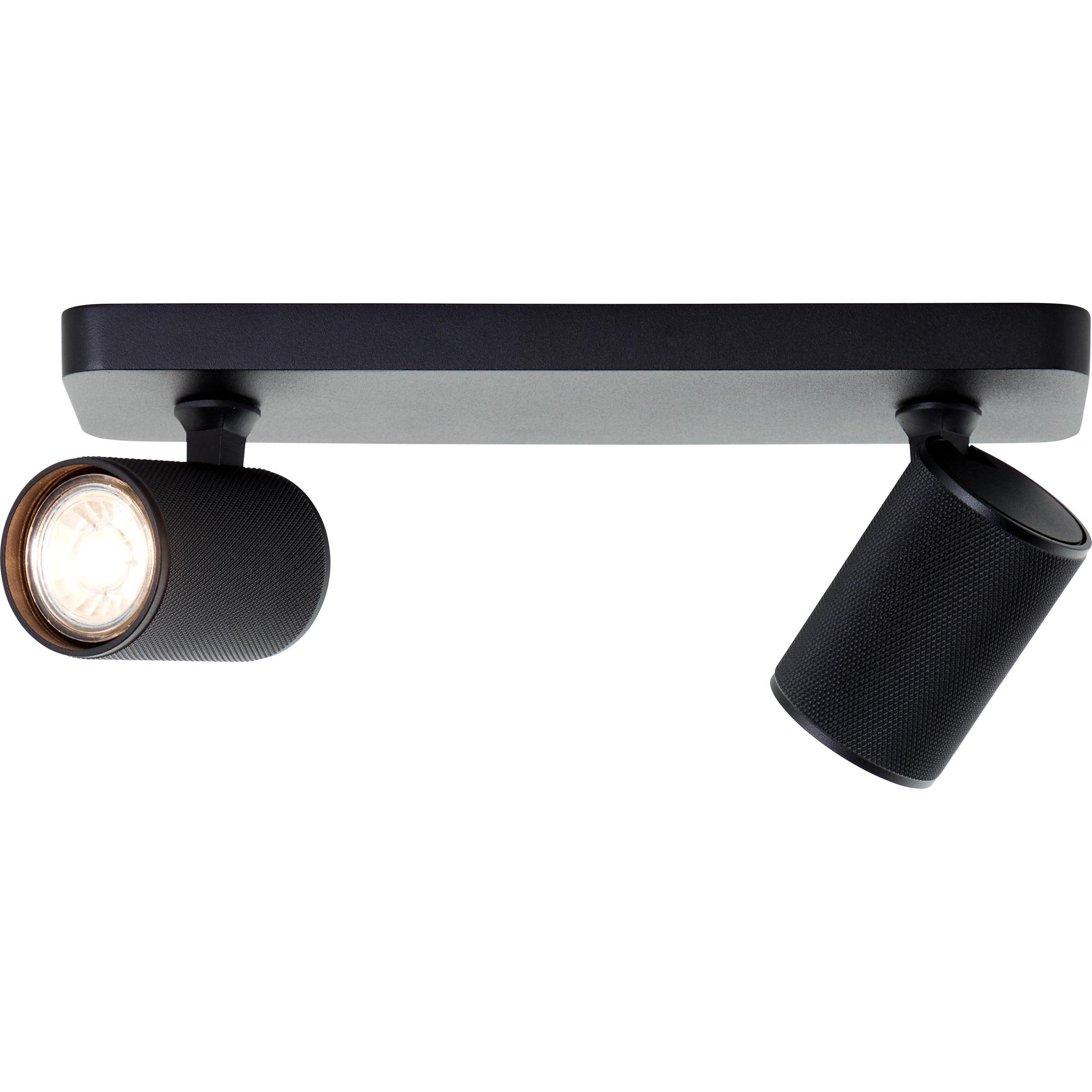 Thumbnail - Brilliant, Wandleuchte + Deckenleuchte, Plafondspot Marty GU10 2x5W 3000K - Zwart (345 lm, GU10)