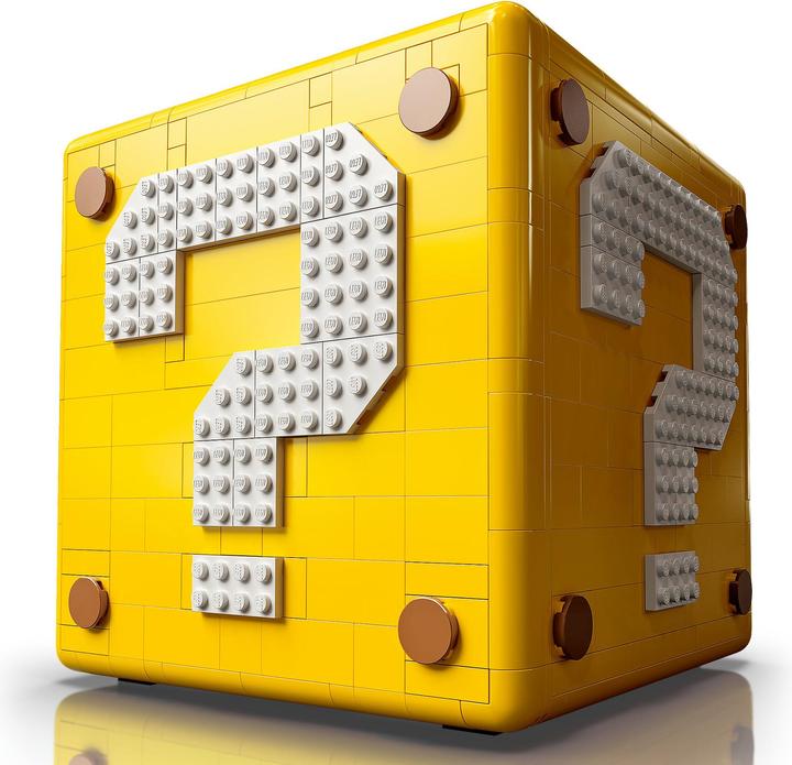 Actual product image LEGO Question Mark Block from Super Mario 64 (71395, LEGO Rare Sets, LEGO Super Mario)