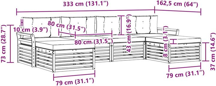 Produktbild vidaXL Outdoor-Sofa