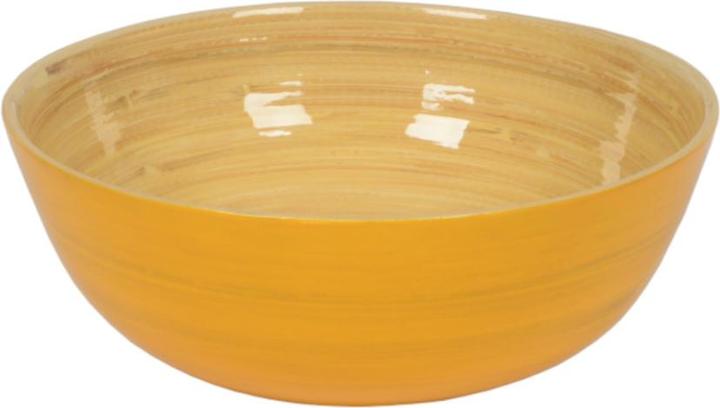 Albert L. punkt) Bambus-Schssel flach gelb 18 x 7 cm